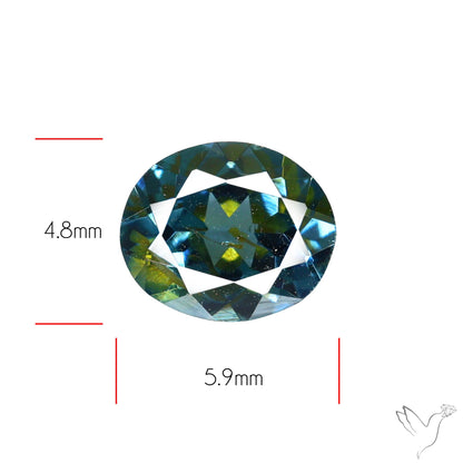 Blue-Green Spinel Faceted