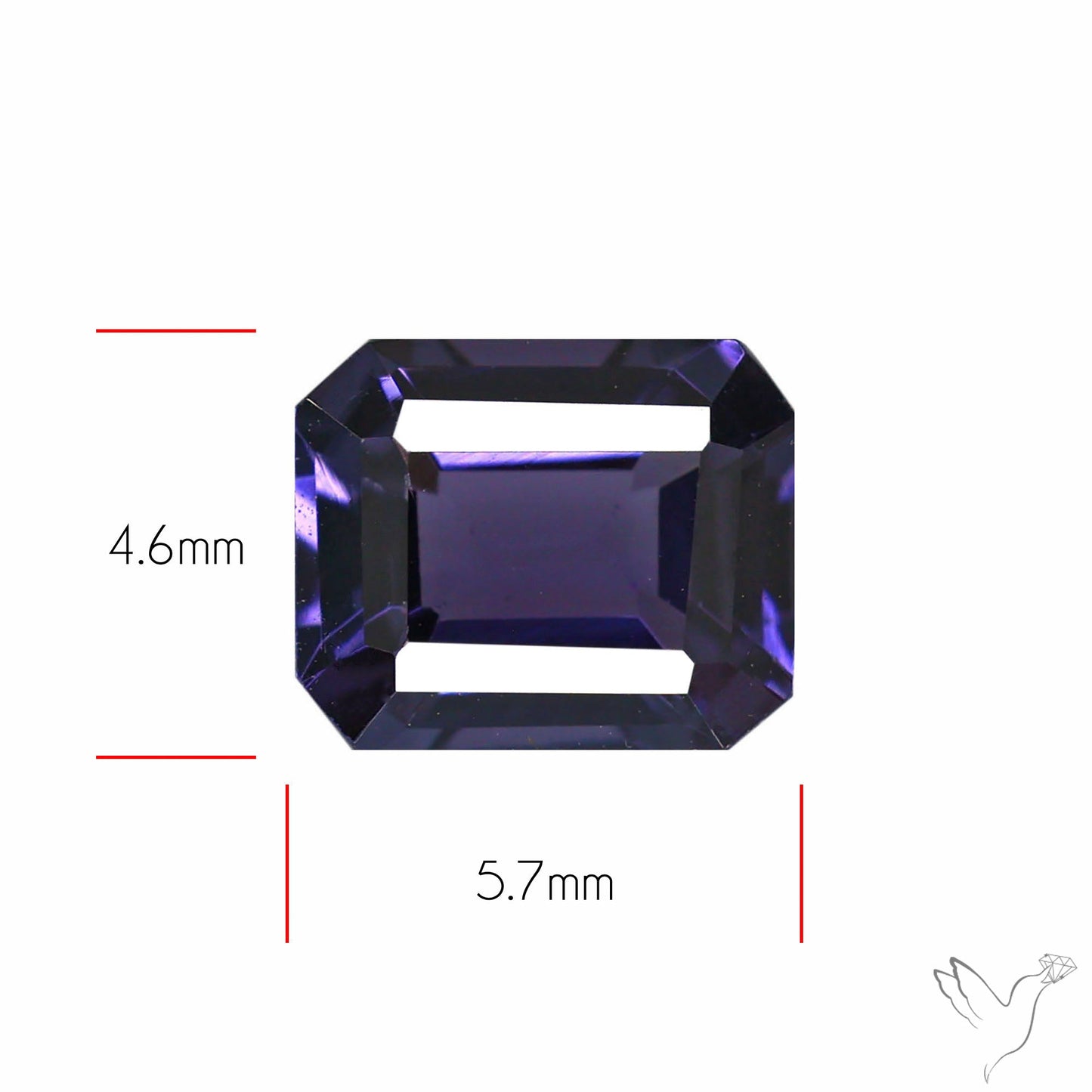 Greyish Purple Spinel Faceted