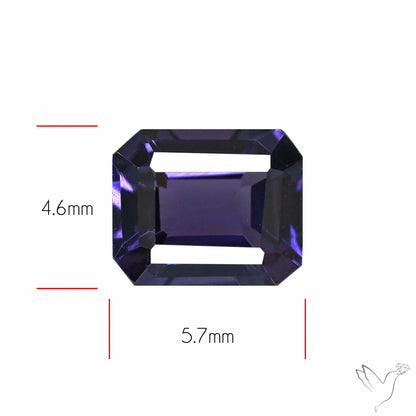 Greyish Purple Spinel Faceted