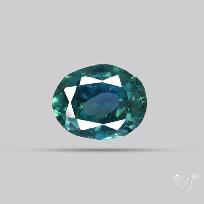 Blue-Green Spinel Faceted