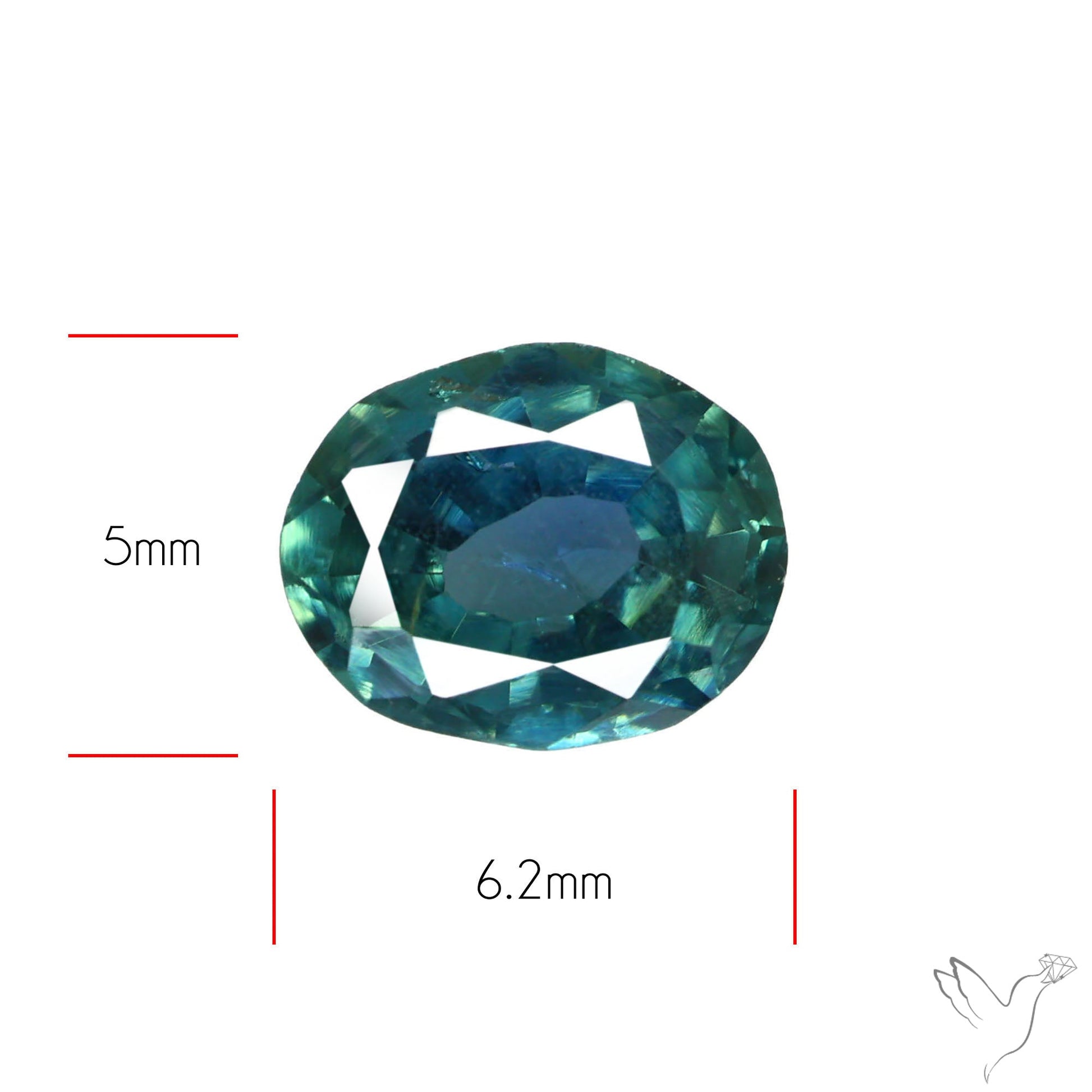 Blue-Green Spinel Faceted