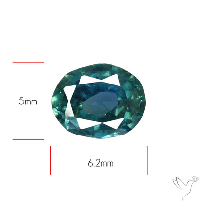 Blue-Green Spinel Faceted