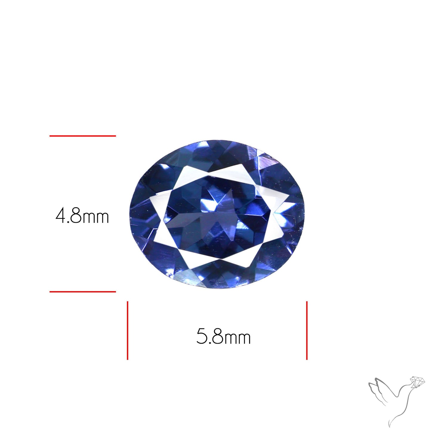 Blue Spinel Faceted