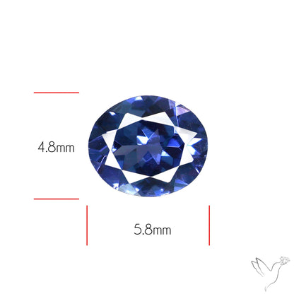 Blue Spinel Faceted
