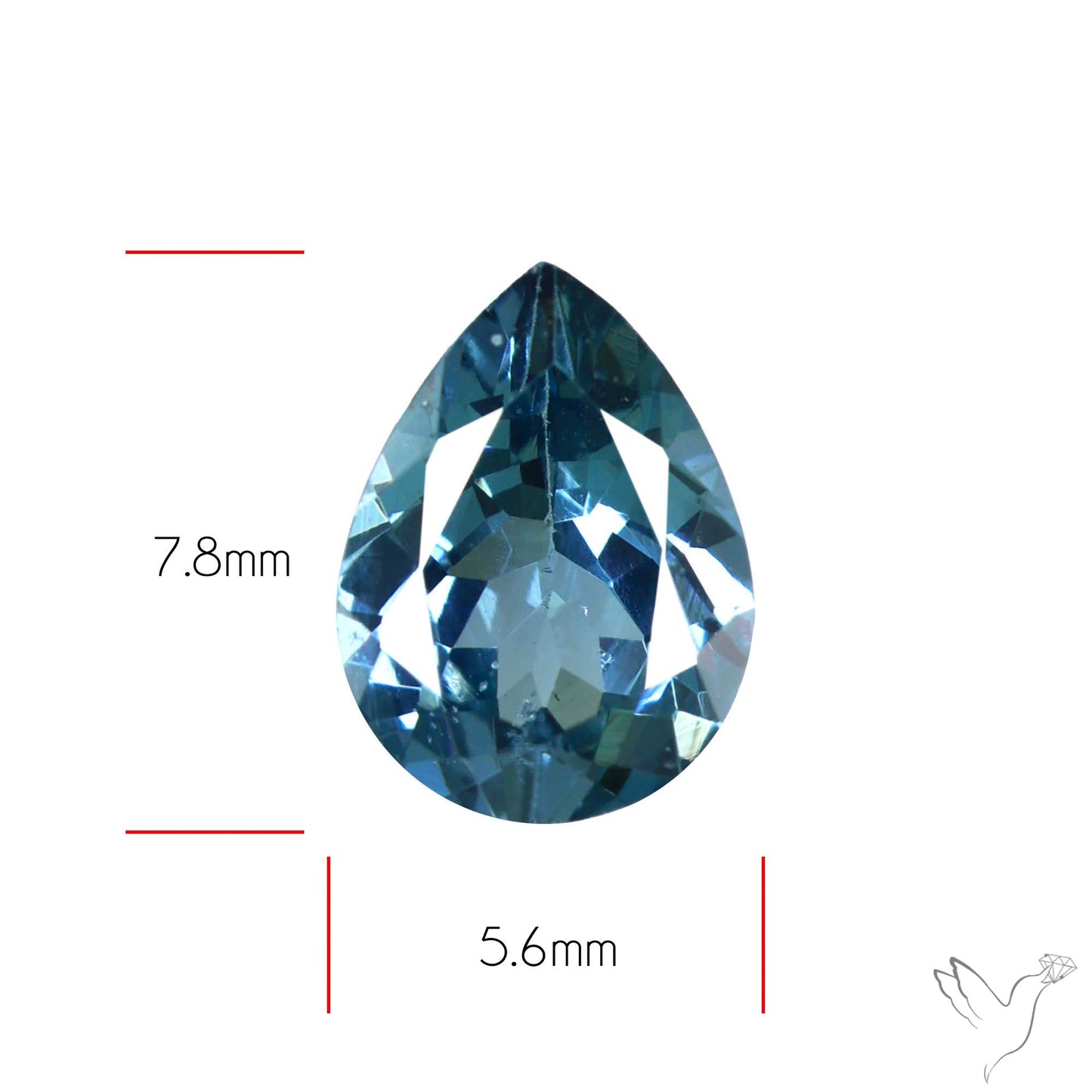 Teal Blue Greyish Spinel Faceted
