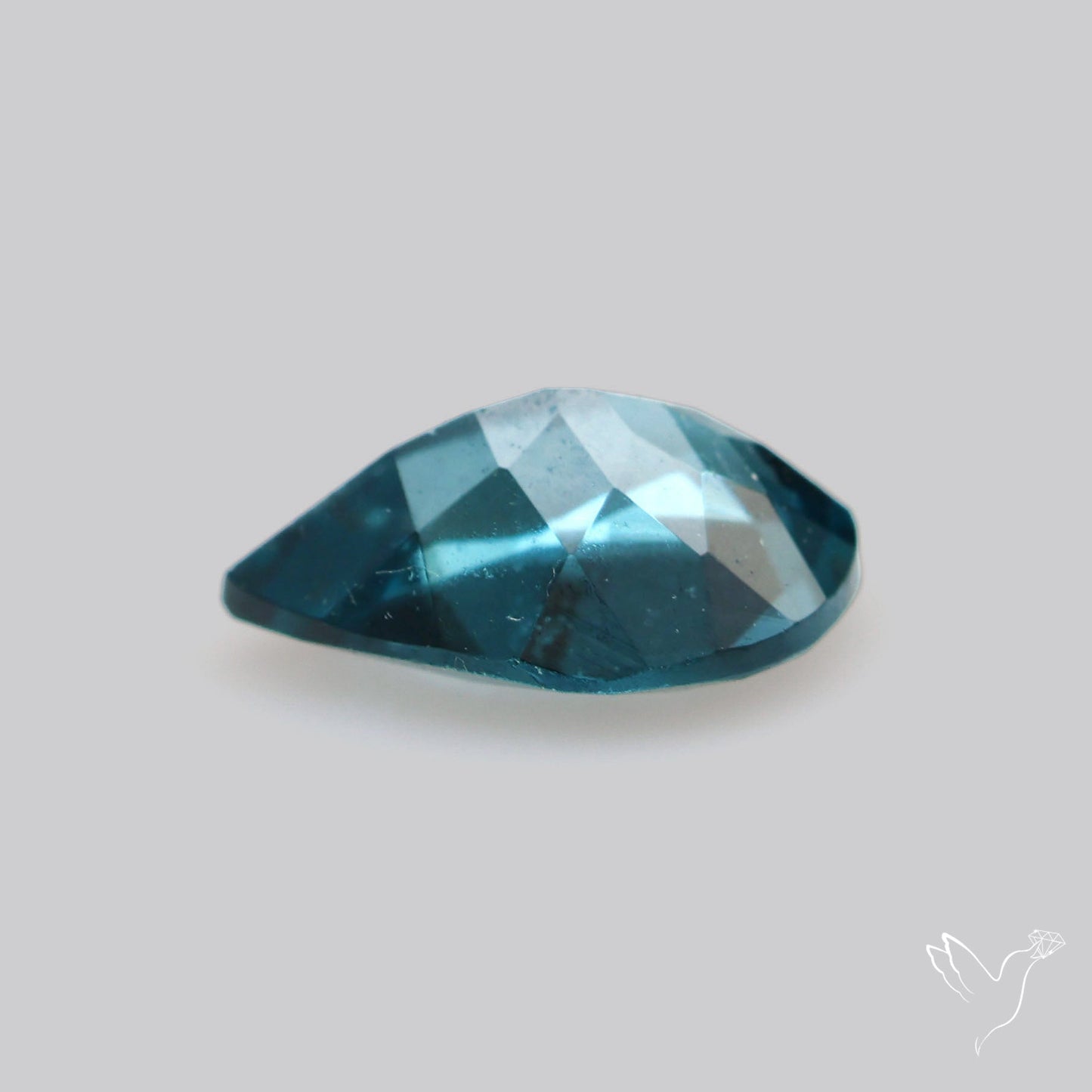 Teal Blue Greyish Spinel Faceted