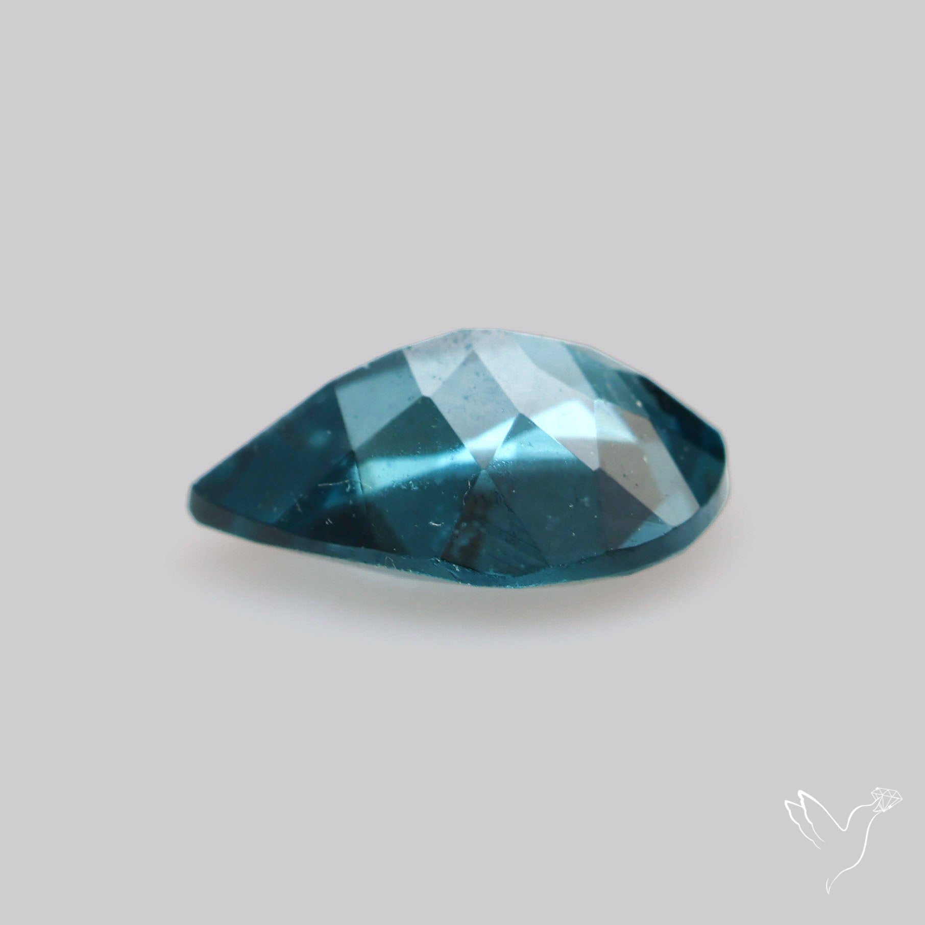 Teal Blue Greyish Spinel Faceted