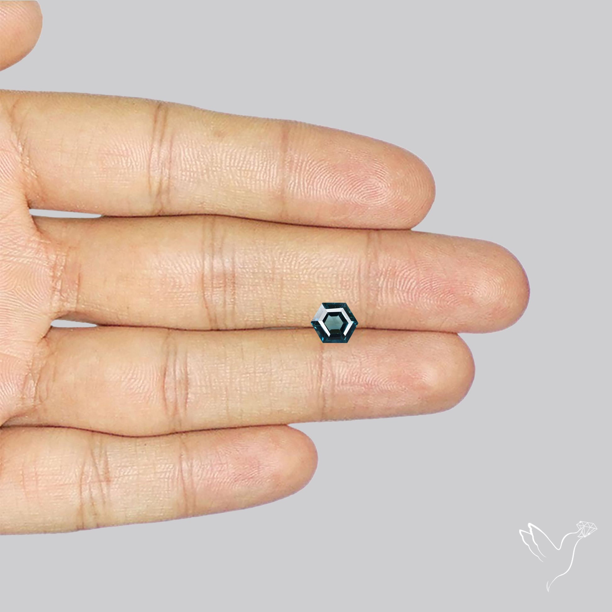 Faceted London Blue Topaz Hexagon