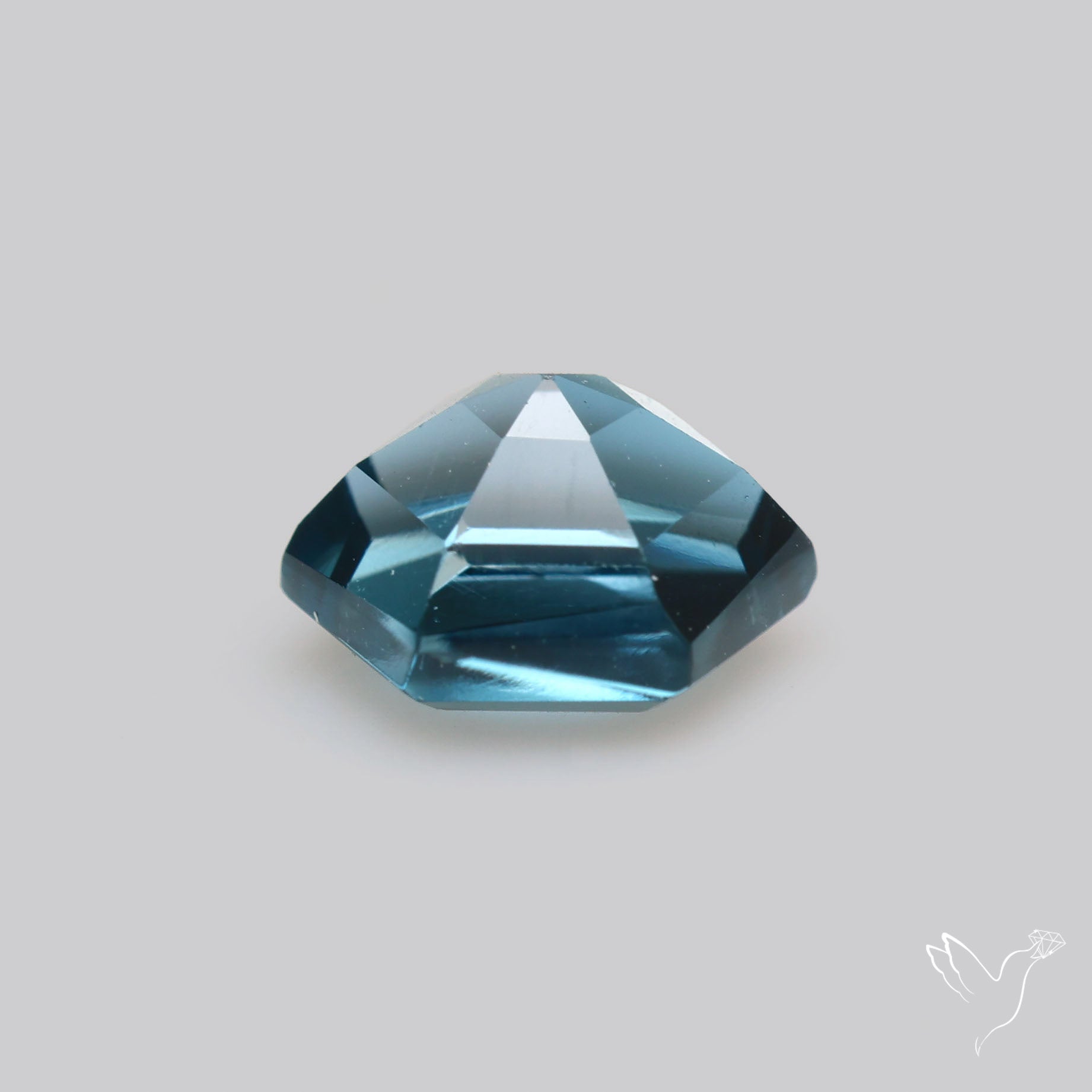 Faceted London Blue Topaz Hexagon