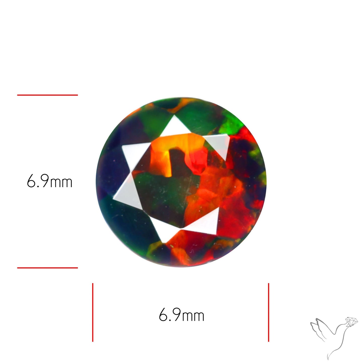 Ethiopian Black Opal Faceted Smoked