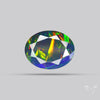 Ethiopian Black Opal Faceted Smoked