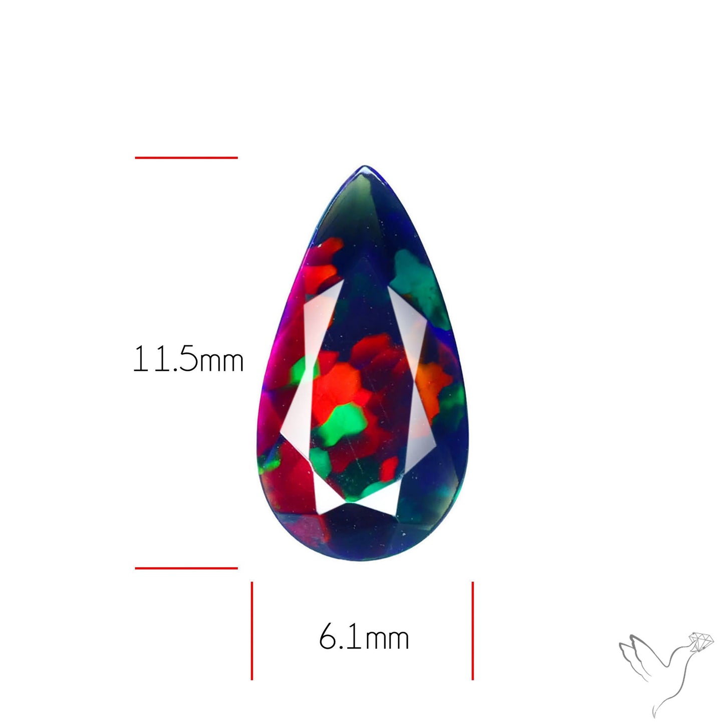 Ethiopian Black Opal Faceted Smoked