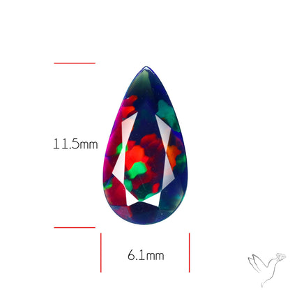 Ethiopian Black Opal Faceted Smoked