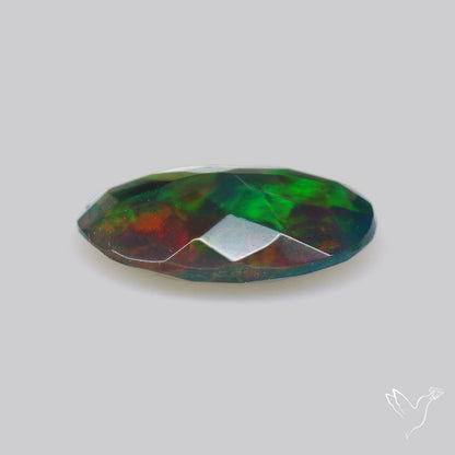 Ethiopian Black Opal Faceted Smoked