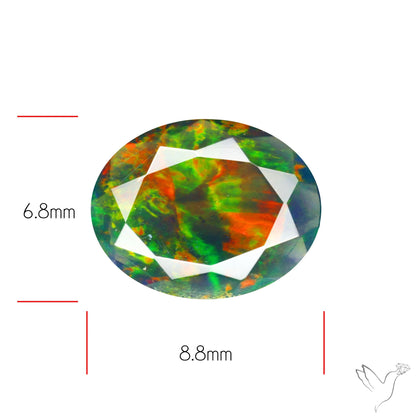 Ethiopian Black Opal Faceted Smoked