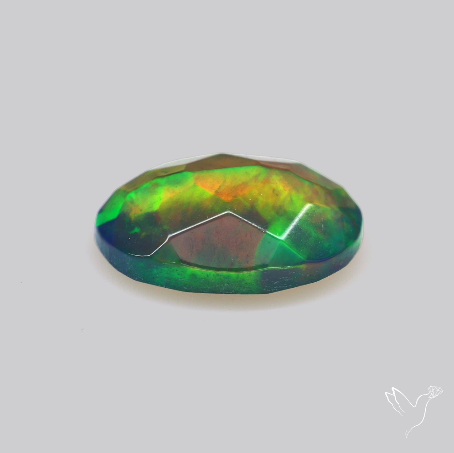 Ethiopian Black Opal Faceted Smoked
