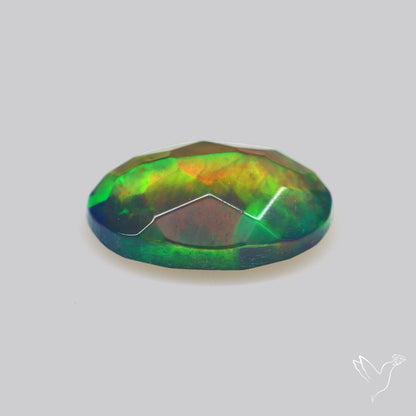 Ethiopian Black Opal Faceted Smoked