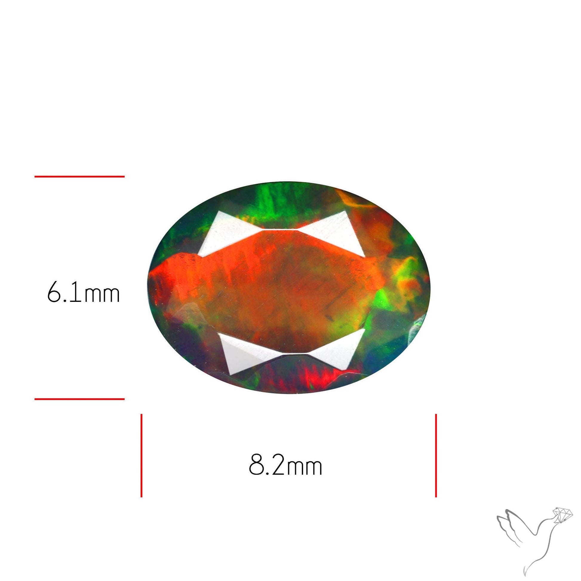 Ethiopian Black Opal Faceted Smoked
