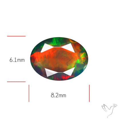 Ethiopian Black Opal Faceted Smoked