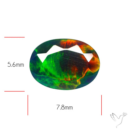 Ethiopian Black Opal Faceted Smoked
