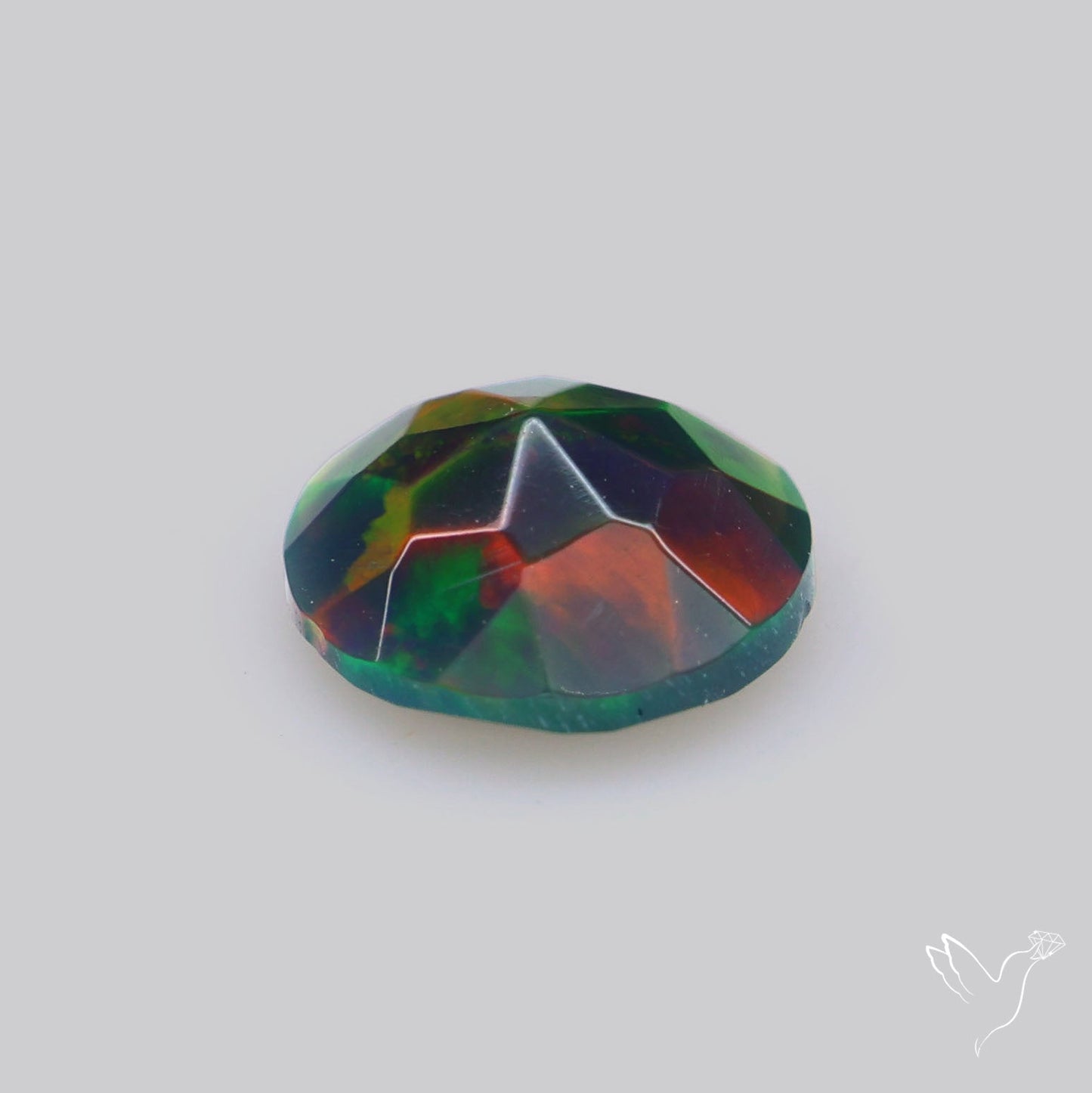 Ethiopian Black Opal Faceted Smoked