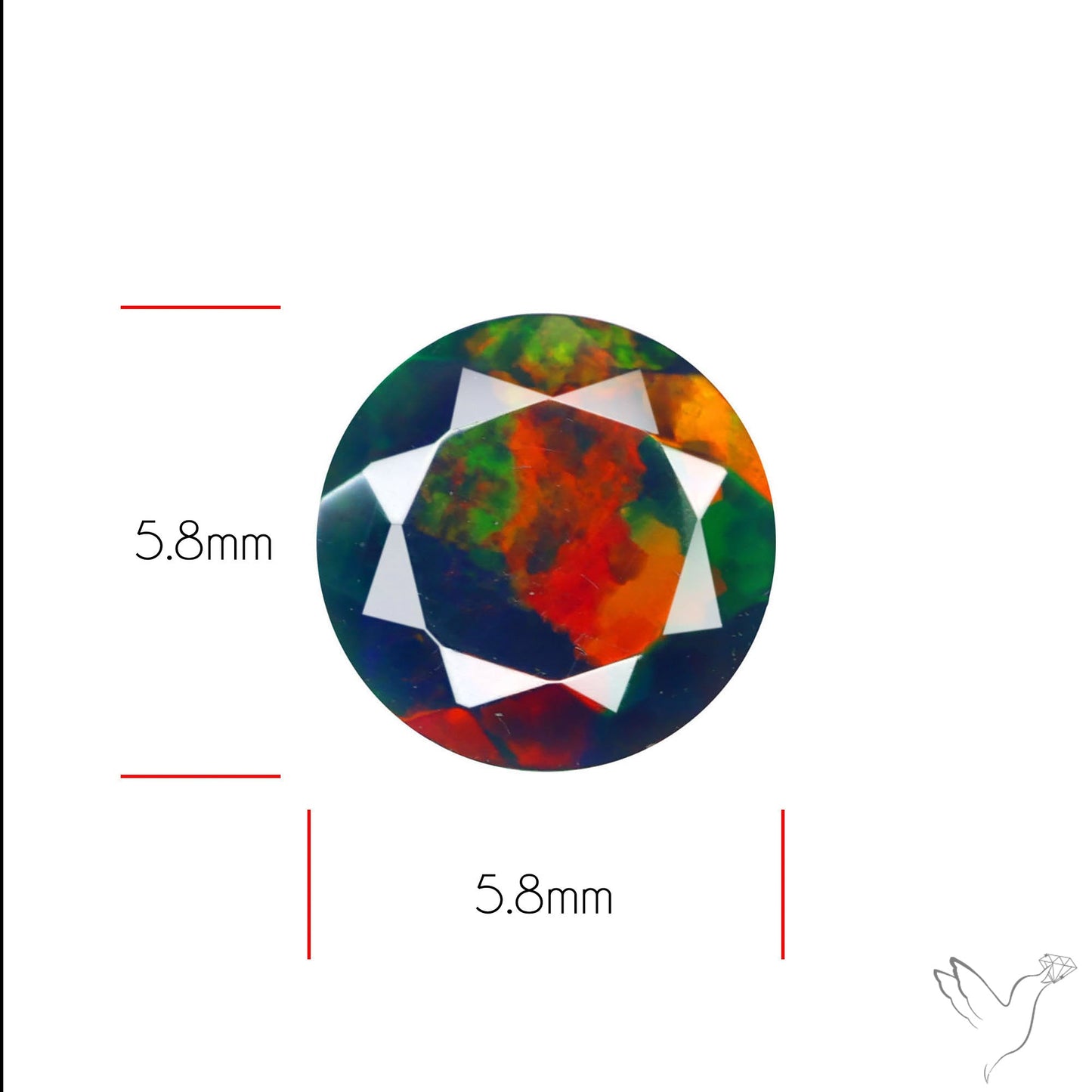 Ethiopian Black Opal Faceted Smoked