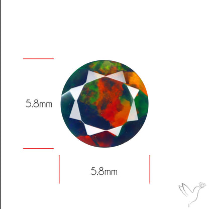 Ethiopian Black Opal Faceted Smoked