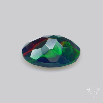 Ethiopian Black Opal Faceted Smoked