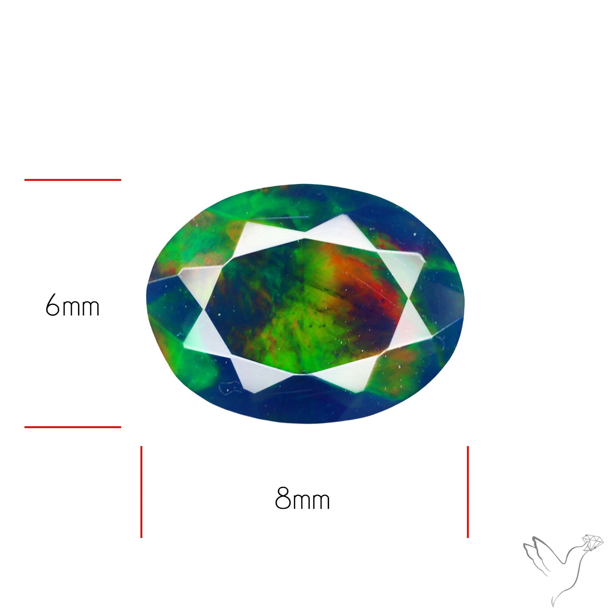 Ethiopian Black Opal Faceted Smoked