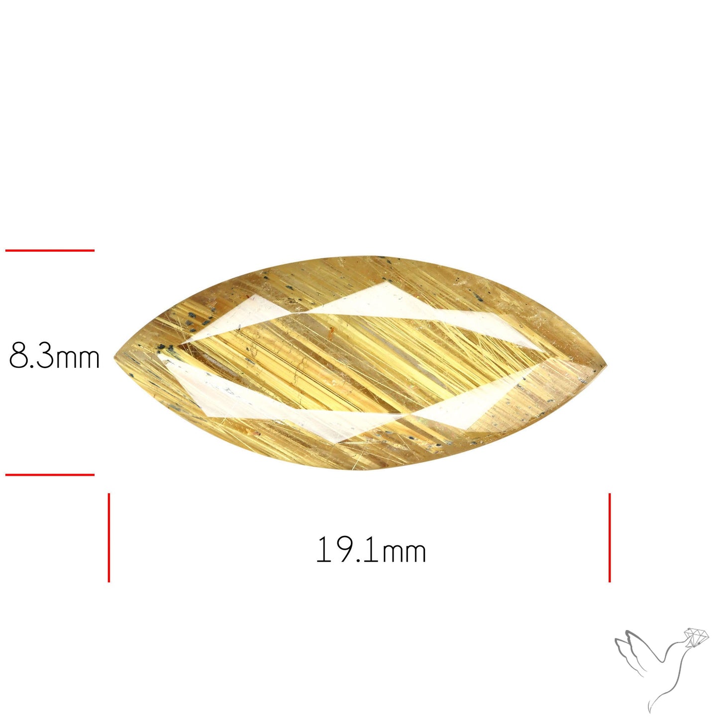 Faceted Golden Rutilated Quartz