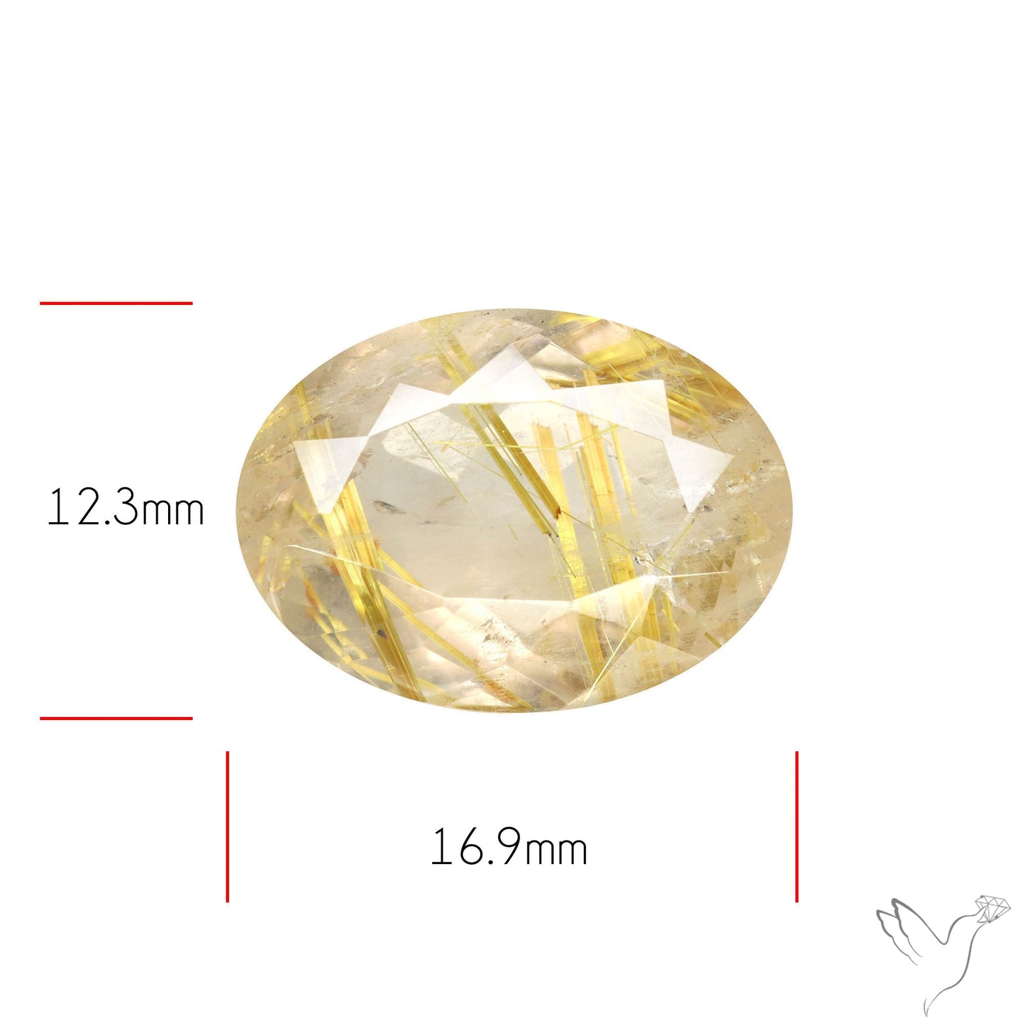 Faceted Golden Rutilated Quartz