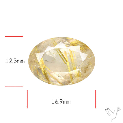 Faceted Golden Rutilated Quartz
