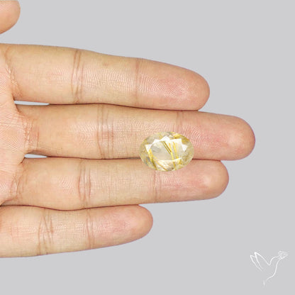 Faceted Golden Rutilated Quartz