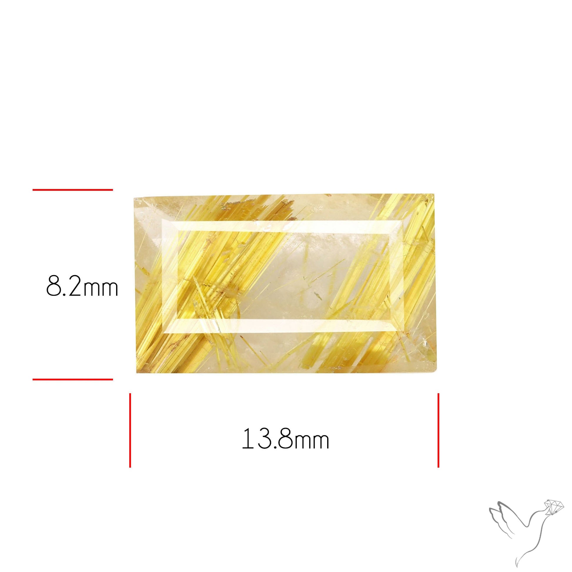 Faceted Golden Rutilated Quartz