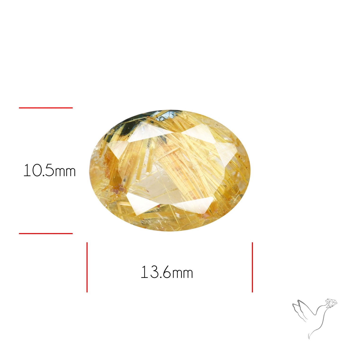 Faceted Golden Rutilated Quartz