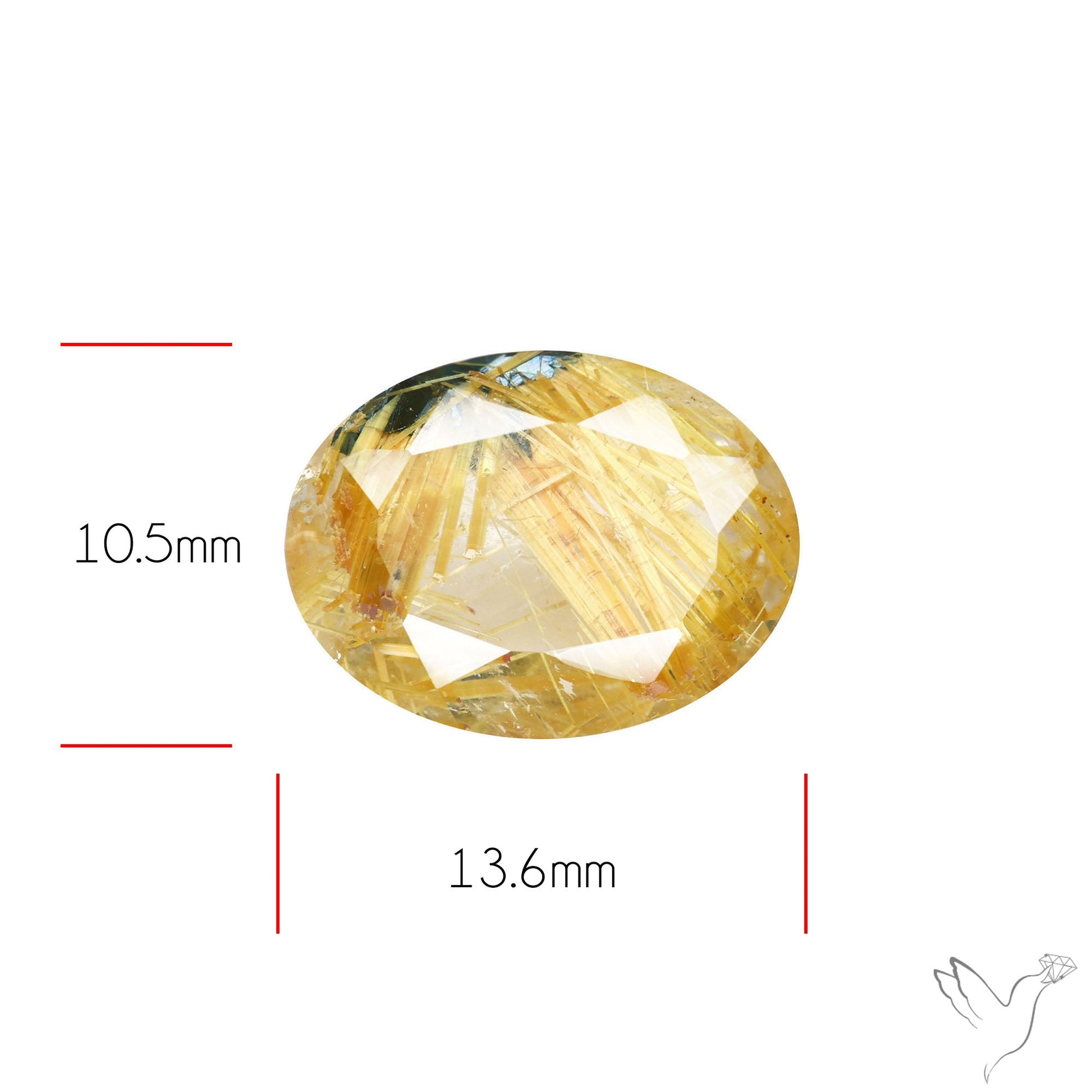 Faceted Golden Rutilated Quartz