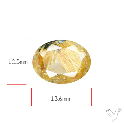 Faceted Golden Rutilated Quartz