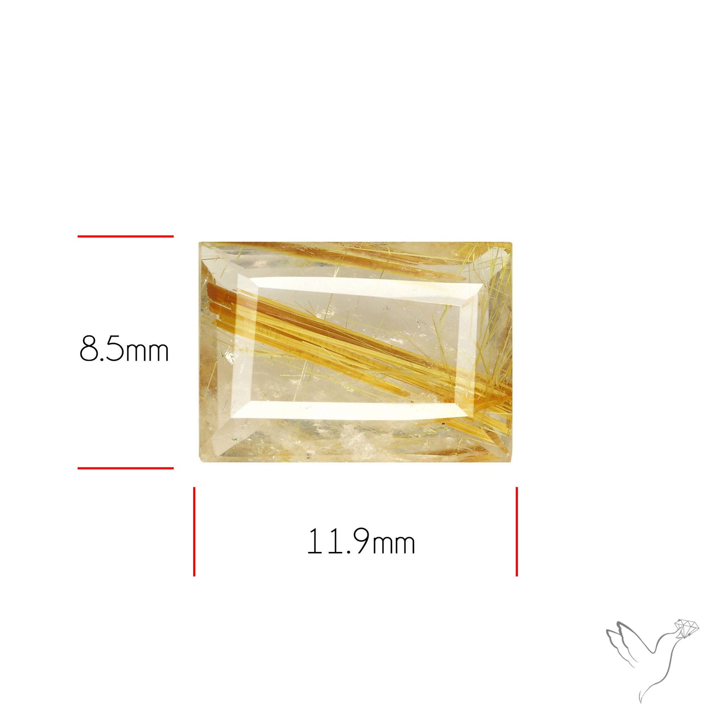 Faceted Golden Rutilated Quartz