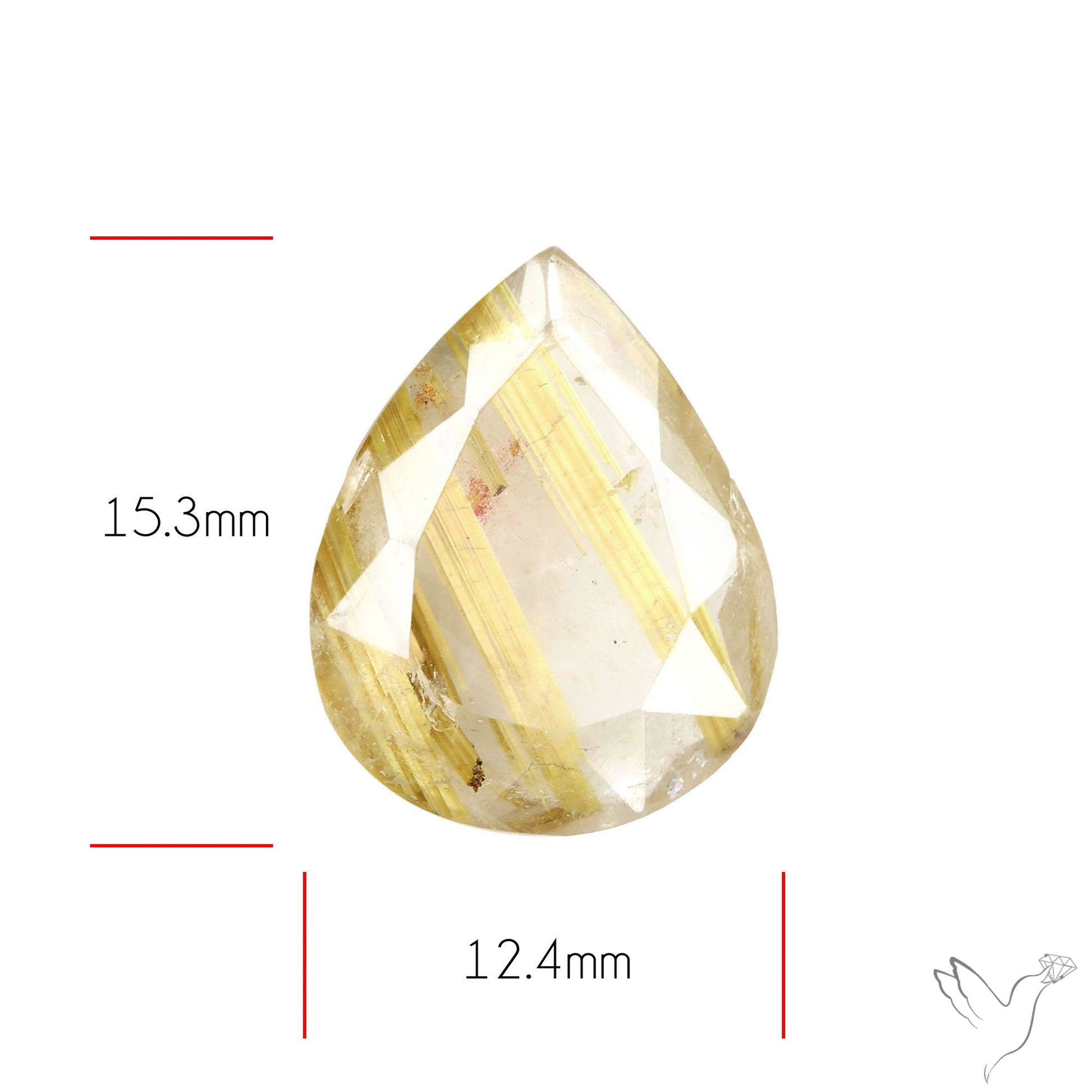 Faceted Golden Rutilated Quartz