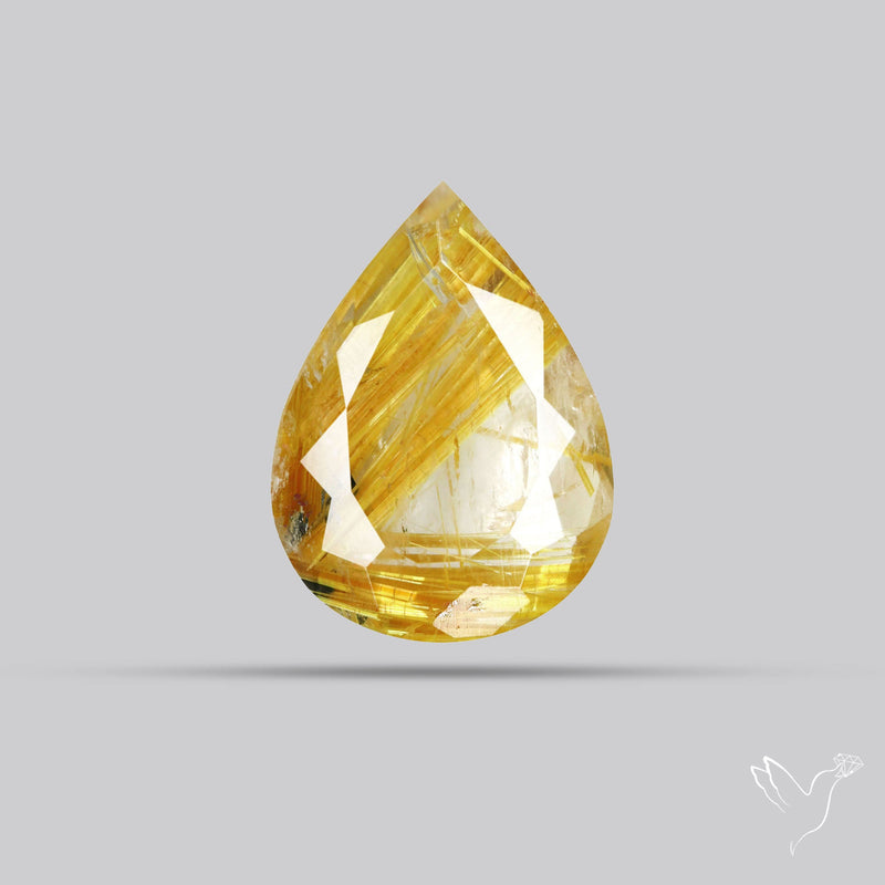 Faceted Golden Rutilated Quartz