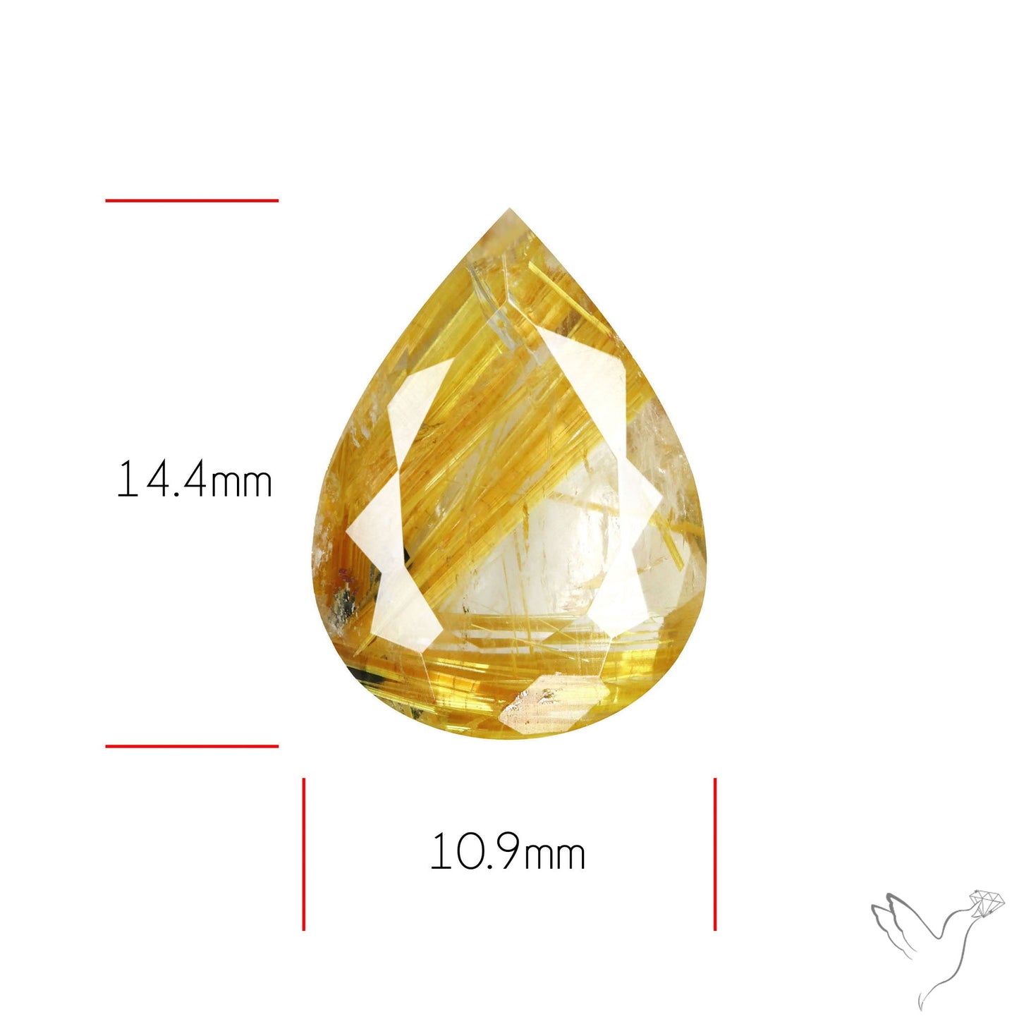 Faceted Golden Rutilated Quartz