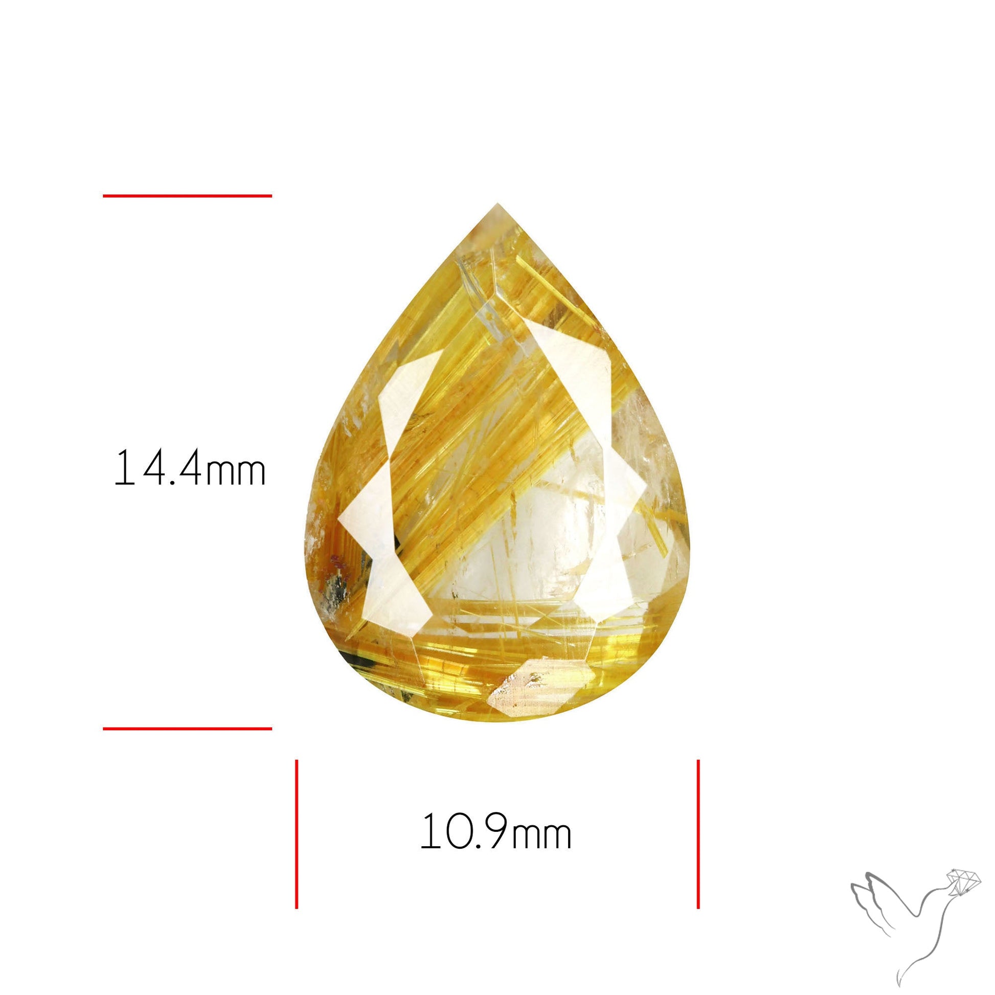 Faceted Golden Rutilated Quartz