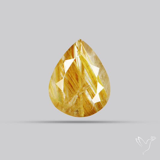 Faceted Golden Rutilated Quartz