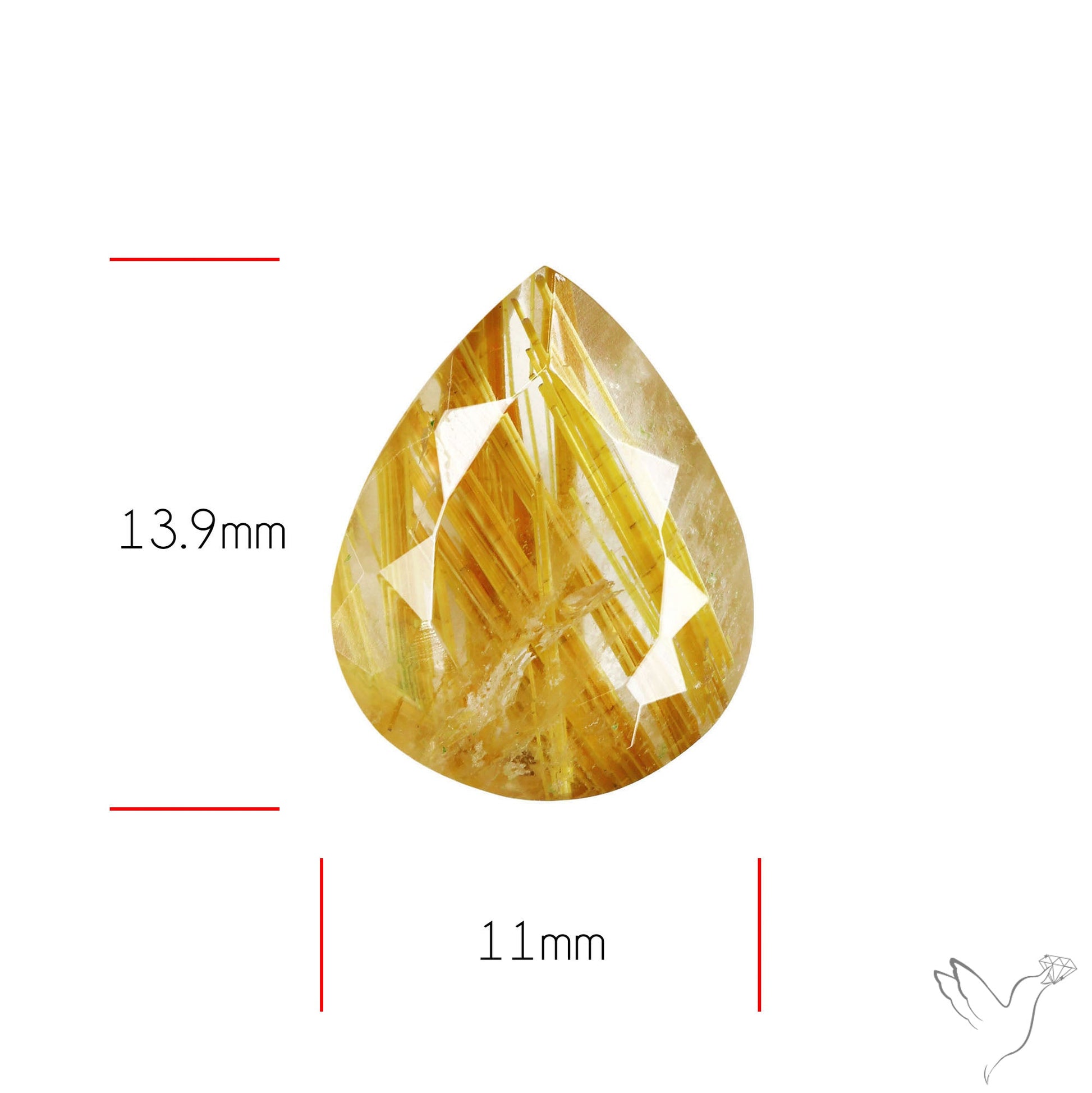 Faceted Golden Rutilated Quartz