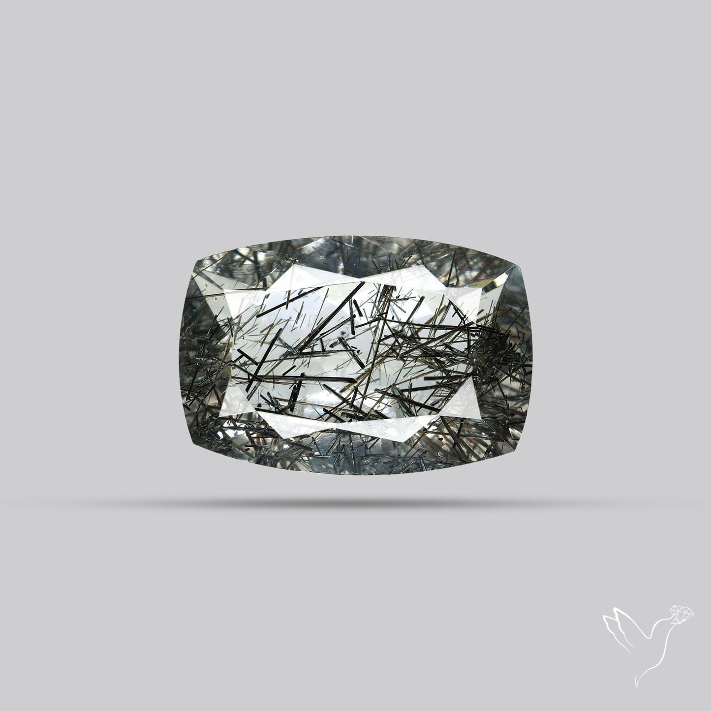 Faceted Sri Lankan Black Rutilated Quartz