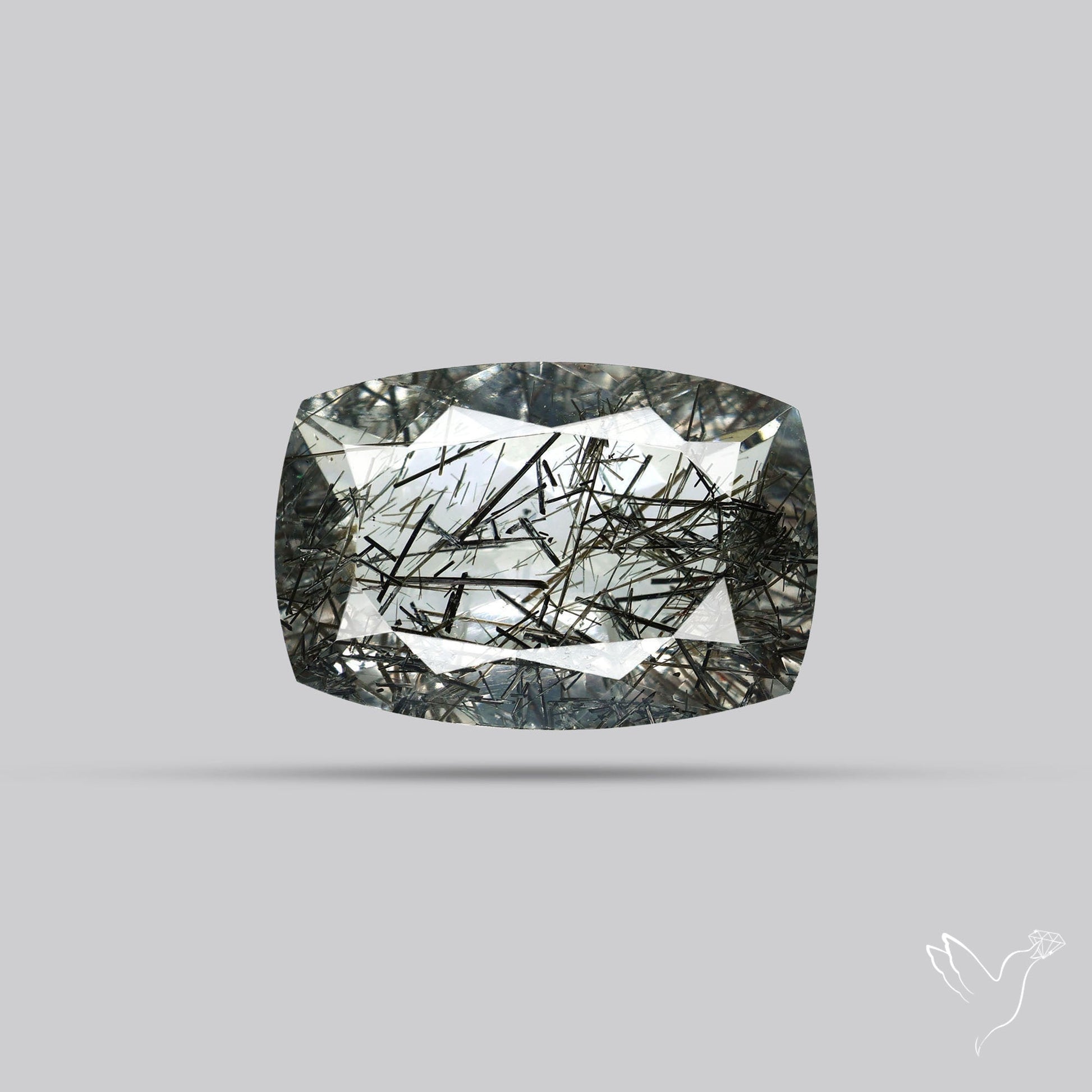 Faceted Sri Lankan Black Rutilated Quartz