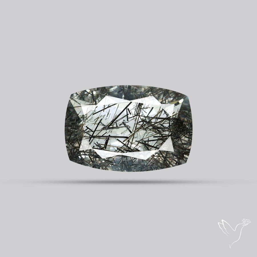 Faceted Sri Lankan Black Rutilated Quartz