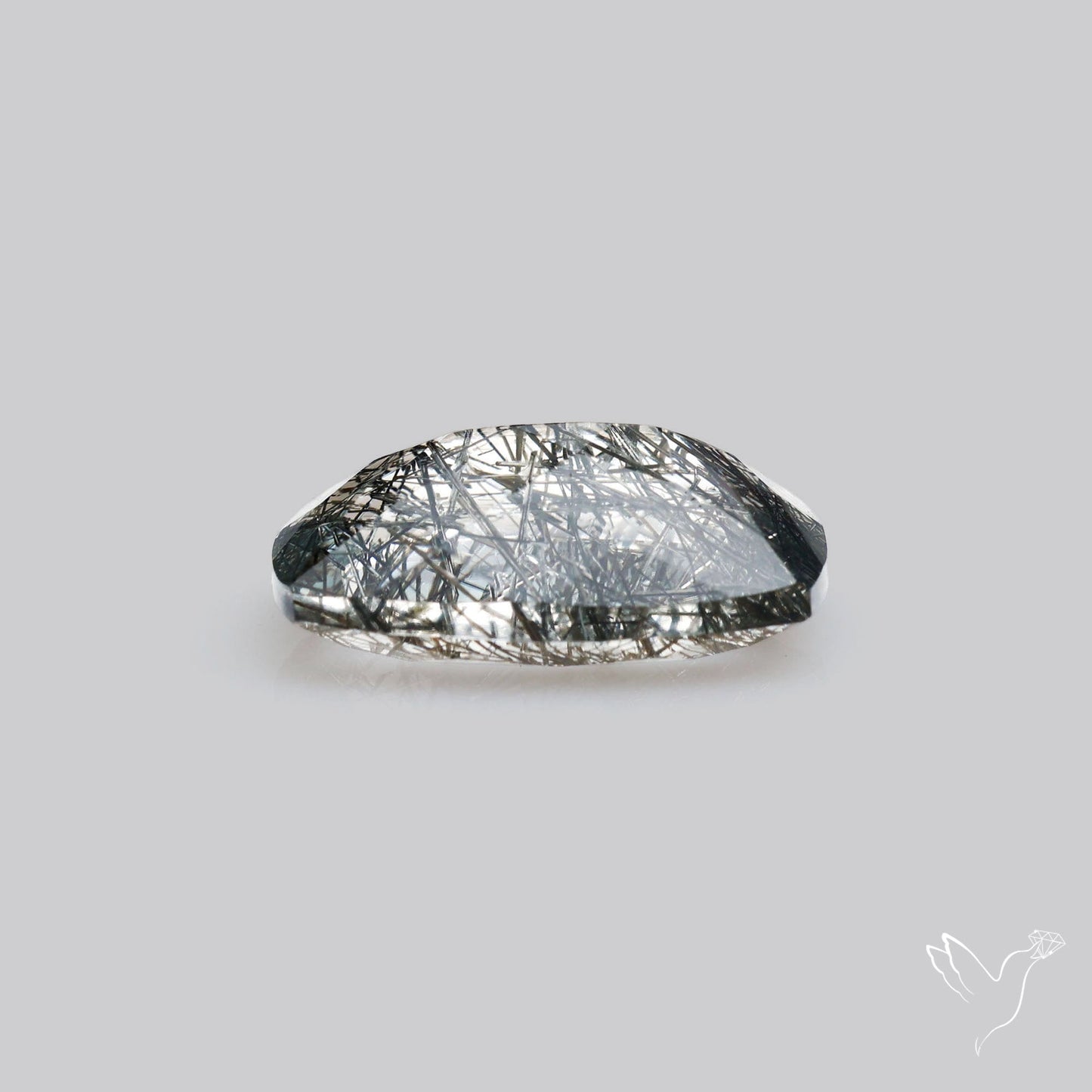 Faceted Sri Lankan Black Rutilated Quartz