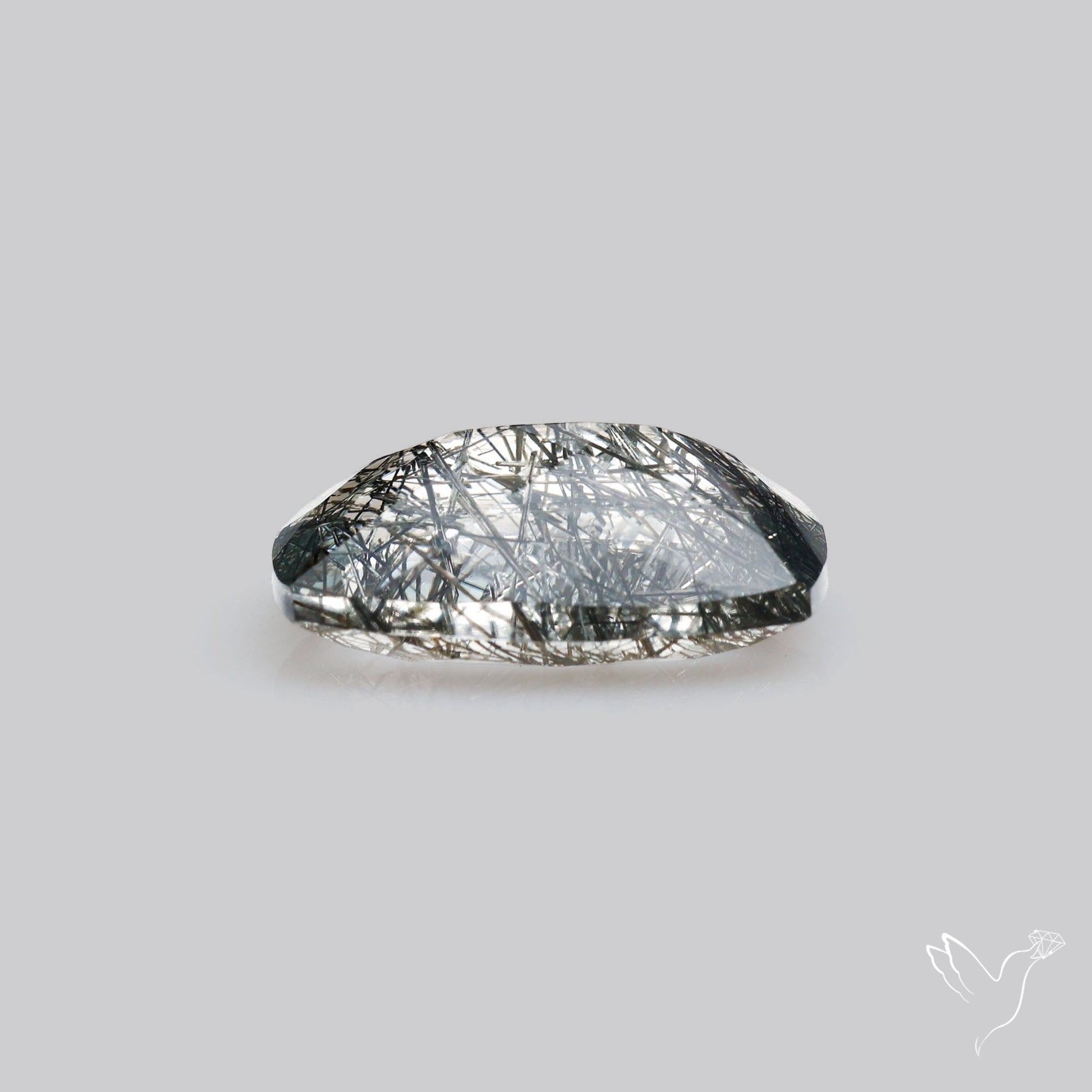 Faceted Sri Lankan Black Rutilated Quartz