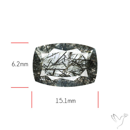 Faceted Sri Lankan Black Rutilated Quartz